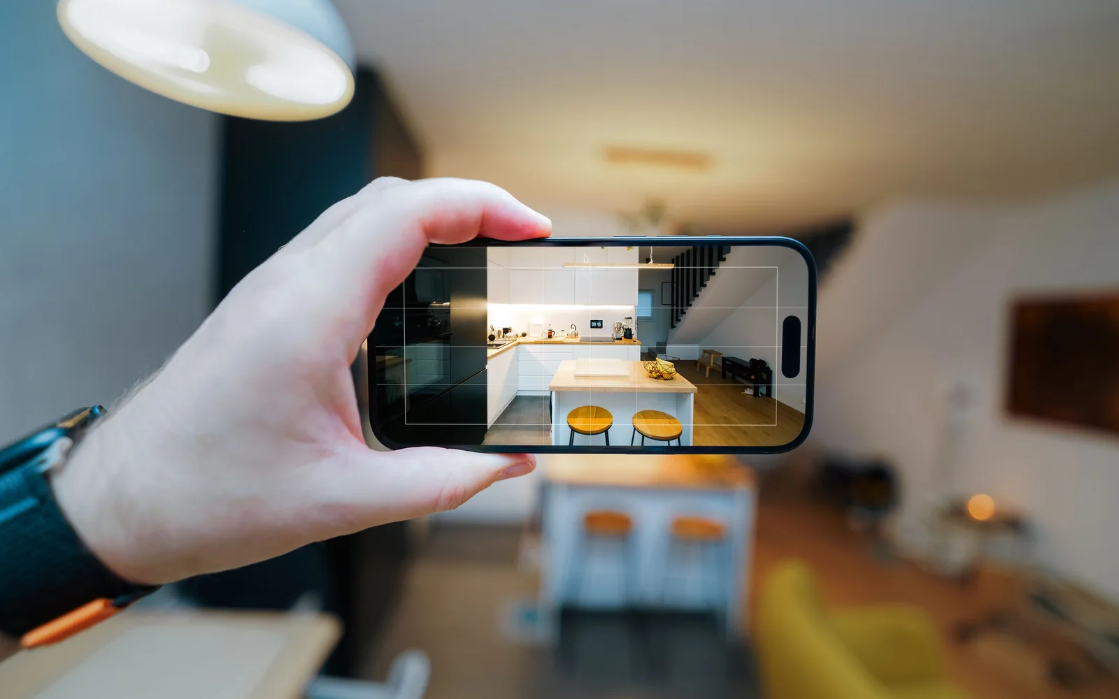 Photographing a modern kitchen for a real estate listing